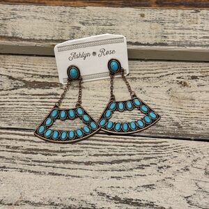 Ashlyn Rose Turquoise Geometric Earrings